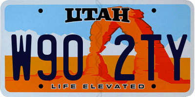 UT license plate W902TY