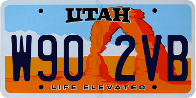UT license plate W902VB