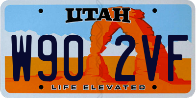 UT license plate W902VF
