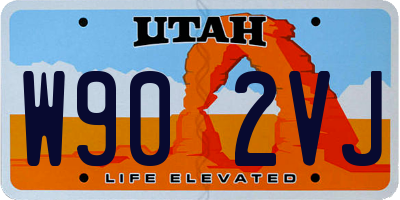 UT license plate W902VJ
