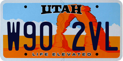 UT license plate W902VL