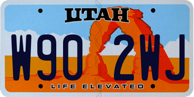 UT license plate W902WJ