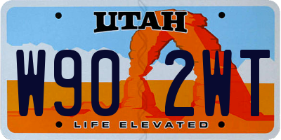 UT license plate W902WT