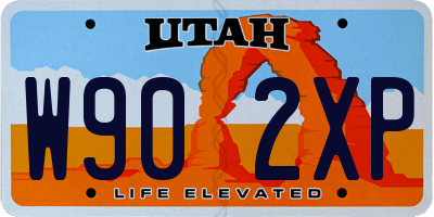UT license plate W902XP