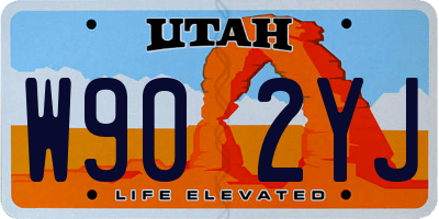 UT license plate W902YJ