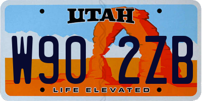 UT license plate W902ZB