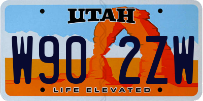 UT license plate W902ZW