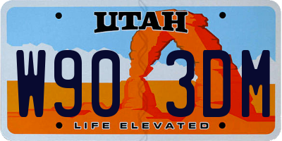 UT license plate W903DM