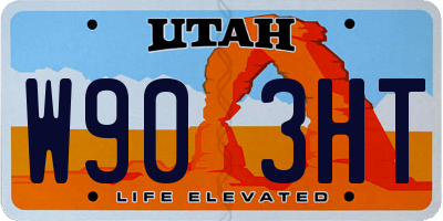 UT license plate W903HT