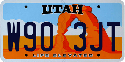UT license plate W903JT