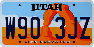 UT license plate W903JZ