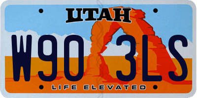 UT license plate W903LS