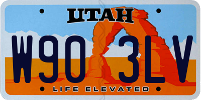 UT license plate W903LV