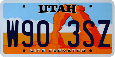 UT license plate W903SZ