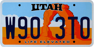 UT license plate W903TO