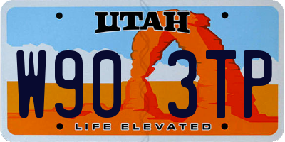 UT license plate W903TP