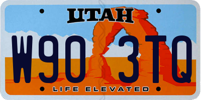 UT license plate W903TQ