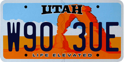UT license plate W903UE