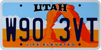 UT license plate W903VT