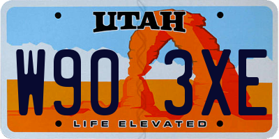 UT license plate W903XE