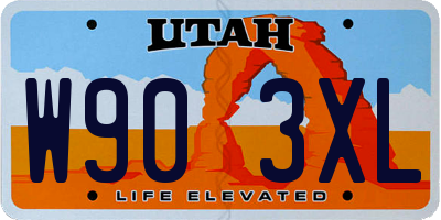 UT license plate W903XL