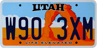 UT license plate W903XM