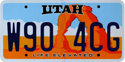 UT license plate W904CG