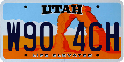 UT license plate W904CH
