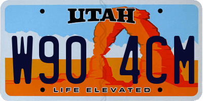 UT license plate W904CM