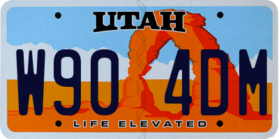UT license plate W904DM