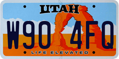 UT license plate W904FQ