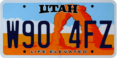UT license plate W904FZ