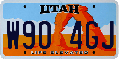 UT license plate W904GJ