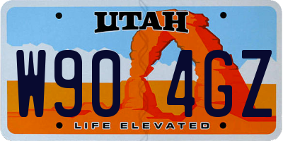 UT license plate W904GZ