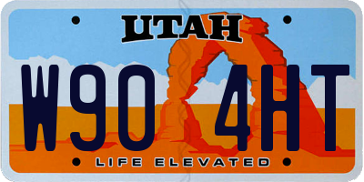 UT license plate W904HT