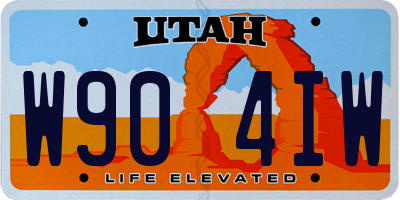 UT license plate W904IW