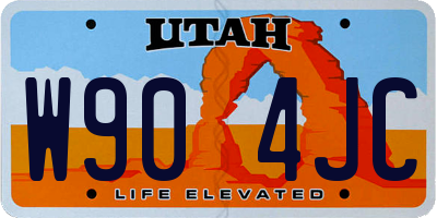 UT license plate W904JC