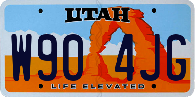 UT license plate W904JG