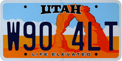 UT license plate W904LT