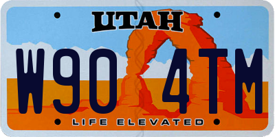 UT license plate W904TM