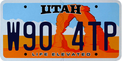 UT license plate W904TP