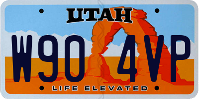 UT license plate W904VP