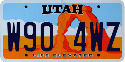 UT license plate W904WZ