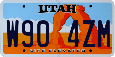 UT license plate W904ZM