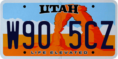 UT license plate W905CZ