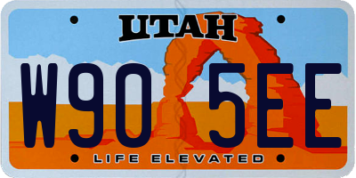 UT license plate W905EE