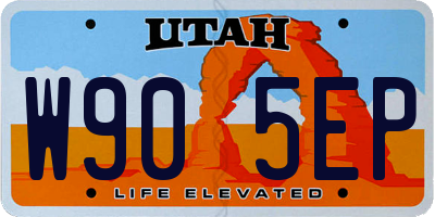 UT license plate W905EP