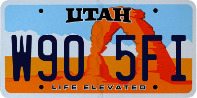 UT license plate W905FI