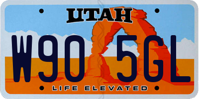 UT license plate W905GL