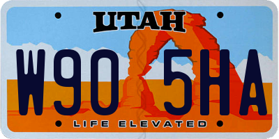UT license plate W905HA